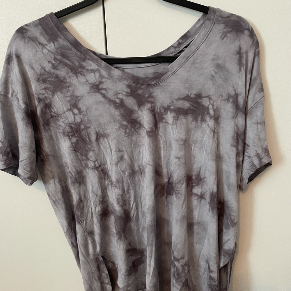 soft and thin american eagle purple tie dye